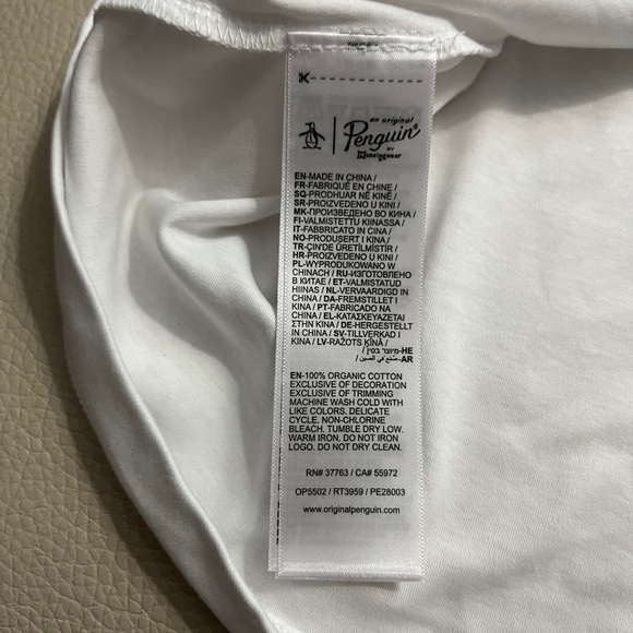 NWT - Original Penguin Men’s Striped Collar Polo Shirt - Size M - Picture 9 of 9